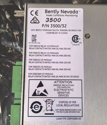 125720-02 Bently Nevada 3500 4채널 릴레이 모듈 풀 높이 (알람 드라이브 로직 포함)